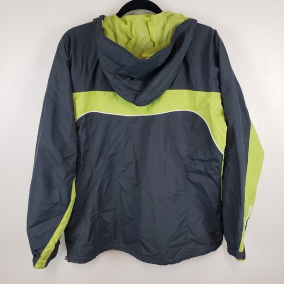 Columbia core jacket hooded green grey womens L - Picture 2 of 8